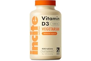 INCITE NUTRITION Vitamin D 1000iu - 1+ Year Supply - High Strength 400 Easy Swallow Tablets - One a Day High Strength Cholecalciferol VIT D3 - Vegetarian Supplement - Microtablets - Made in UK