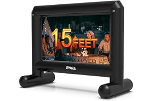 PPXIA Inflatable Movie Screen Outdoor Mega Projector Screen with Air Blower, Tie-Downs, Repair Kit & Storage Bags, Front and Rear Projection for Movie Nights Backyard Pool Party Cinema (15Feet)