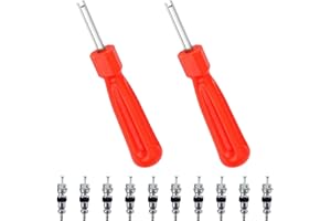 FuzlPnag 10 PCS Ventileinsätzen mit 2 Ventileinsatzentferner, Ventilkernwerkzeug? Ventilkern-Entferner ?für Auto Fahrrad LKW Ersatzreifen