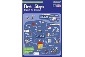 mindmemo Lernfolder - First Steps - Englisch für Anfänger Grundschule Wortschatz mit System spielend lernen für Kinder Vokabeln mit Bildern Lernhilfe ... foliert DIN A4 6 Seiten + Abhefter