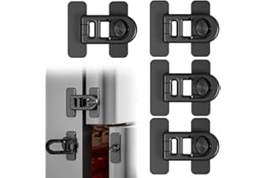 ZILZUFA 4 Pezzi Blocca Cassetti per Bambini, Chiusura Bambini per Frigoriferi, Chiudi Cassetti Bambini Nessuna perforazione, Chiusura Cassetti Per Bambini, Sicurezza Cassetti Bambini, Nero