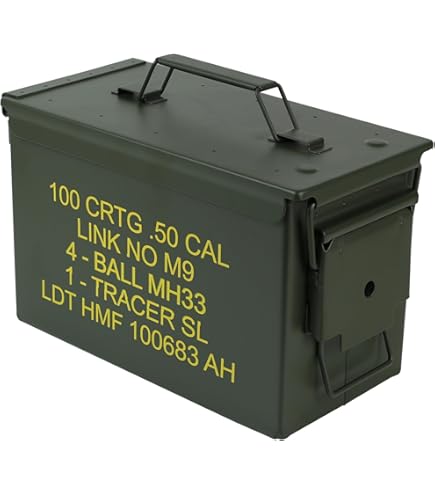Vintage Vietnam War US Army Ammunition Metal Ammo Box Cal. 50 M2 - View #10