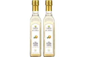 Eau de Fleurs d'Oranger Authentique- Distillation Artisanale- Sans arôme artificiel- Certifié Commerce Equitable- 2 x 25cl- Terroirs du Liban