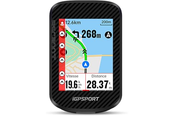 iGPSPORT BSC300T Compteur Velo sans Fil, 2,4’’ Couleur Écran Tactile Map Navigation 8 Go de Mémoire 130 Données Compatible Vélos Assistance Électrique Connexion à E-Bike & Di2 Compteur Velo GPS