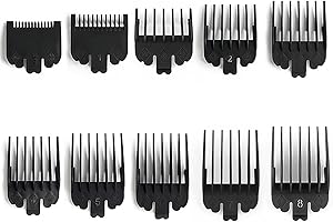 ZKFSIE 10 PCS Clipper Guards, Hair Clipper Comb Replacement Guards Set, Compatible with Wahl and Most Clippers, 10 Sizes for Various Hair Trimming Lengths, Durable Accessories for Home and Professional Use