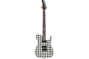 WestCreek Guitars TT-50 Chitarra Elettrica, Corpo Solido Chitarre Elettriche Electric Guitar, Corpo Mogano, Acero Collo, Palissandro Tastiera, Capotasto in Osso, 24 Tasti (Checker)