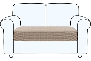 TAOCOCO Copriseduta Divano Elasticizzato Alta qualità Protezione del Cuscino Sedile del Divano Lavabile (2 Posti, Cachi)