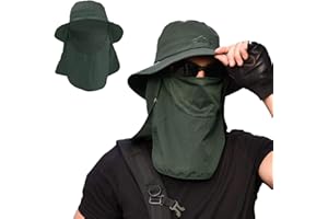 TMEOG Sombrero para el Sol Hombre Mujer Gorra Nuca Protección UV Solar con Protector de Cuello, Sombrero Pescador de Pesca Trekking Senderismo Safari Verano