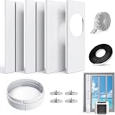 Universal Window Seal Kit Portable Air Conditioner Exhaust Hose with Coupler Adjustable AC Vent Kit Sliding Window PVC Seal (