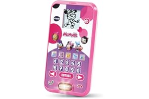 VTech - Disney, Le Smartphone Éducatif de Minnie, Téléphone Portable Enfant avec Écran Rétroéclairé, 4 Jeux, Jouet Interactif Minnie Mouse, Cadeau Enfant de 3 Ans à 7 Ans - Contenu en Français
