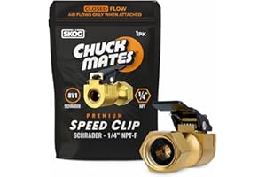 SKÖG Chuck Mates™ Premium 1/4" NPT Quick-Connect Tire Inflator Chuck with SimpleSeal™ | Open-Type (1 Pack)
