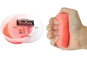 CanDo TheraPutty anti bacteriano - Pasta modelar - 113 g - Roja (ligera)