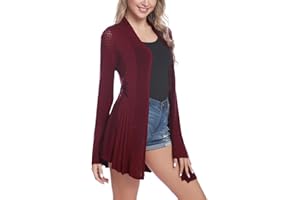 iClosam Cárdigan Largo de Casual para Mujer Talla Grande Chaqueta Chal Mujer Verano Outerwear Jersey Bolero Cárdigan Kimono Señoras Tops Ropa de Playa Camisolas y Pareos