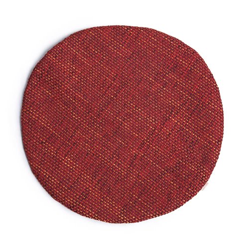 Kissenhülle Magma Chenille Webstoff rund 30 cm Bordeaux - 2