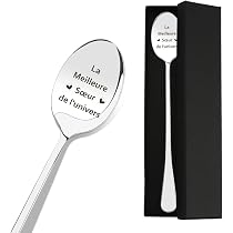 Cuillère à Café Personnalisée – Cadeau Pour Sœur, Amie, Mère – Gravure Au Laser – Acier Inoxydable – Idée Anniversaire, Noël, Remerciement