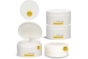 FIRST DAYS MATERNITY SUPPLIES First Days Maternity Witch Hazel Pads, Cotton Pads for Postpartum and General Use, Round, 8 cm Diameter, 120 gsm Thickness, Pack of 3 Tubs, 120 Pads (40 Pads Per Tub)