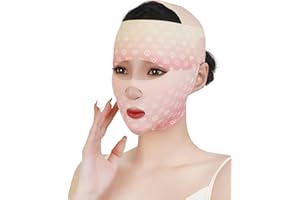 TPZORJX 1 x Maschera di sollevamento per il mezzo viso, maschera per il viso a V, maschera per il sonno per il doppio mento e la pelle del viso cadente (spessore graduale)
