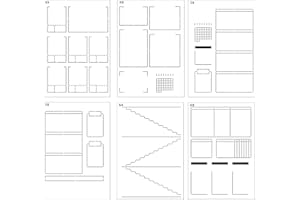 Speedy Spreads Journal Stencils (Weekly Layouts #2) - x6 Stencils for A5 Bullet Dot Grid Journal Notebook, Save Time on Full-Page Layouts, DIY Planner Templates for Productivity by Sunny Streak