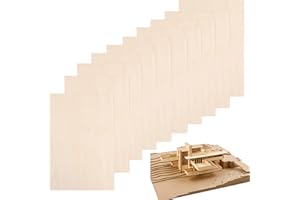 KBRAKSI 10 Feuilles de Bois de Balsa 300 * 200 * 2mm Contreplaqué non Fini Minces de Bois de Balsa planches en bois pour Maison en Bois Bricolage Projets DIY Fait Main Peinture modèle artisanall