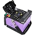 REHOOF 4.3 Inch LCD Automatic Fiber Optic Fusion Splicer, X-500 Automatic Fiber Fusing Splicer Optical Welding Splicing Machine with Optical Fiber Cleaver for FTTH/FTTx