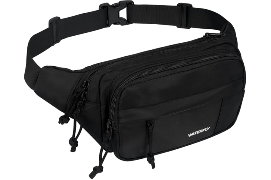Waterfly Bumbag Large Fanny Pack: Bum Bags Men Women Waist Pack Crossbody Chest Bag with Multi Pockets for Travel Hiking Camping Cycling