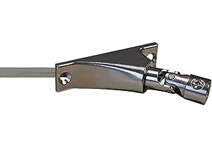 EMPYR Sortie de Caisson en Nickel Chromé - Longueur tige 300 mm x Diamètre entrée femelle 12 mm - 6 pans de 7 - Geiger - Pour Sortie de caisson 45° ou 90 ° - Mécanisme de Volet Roulant Manuel et Store