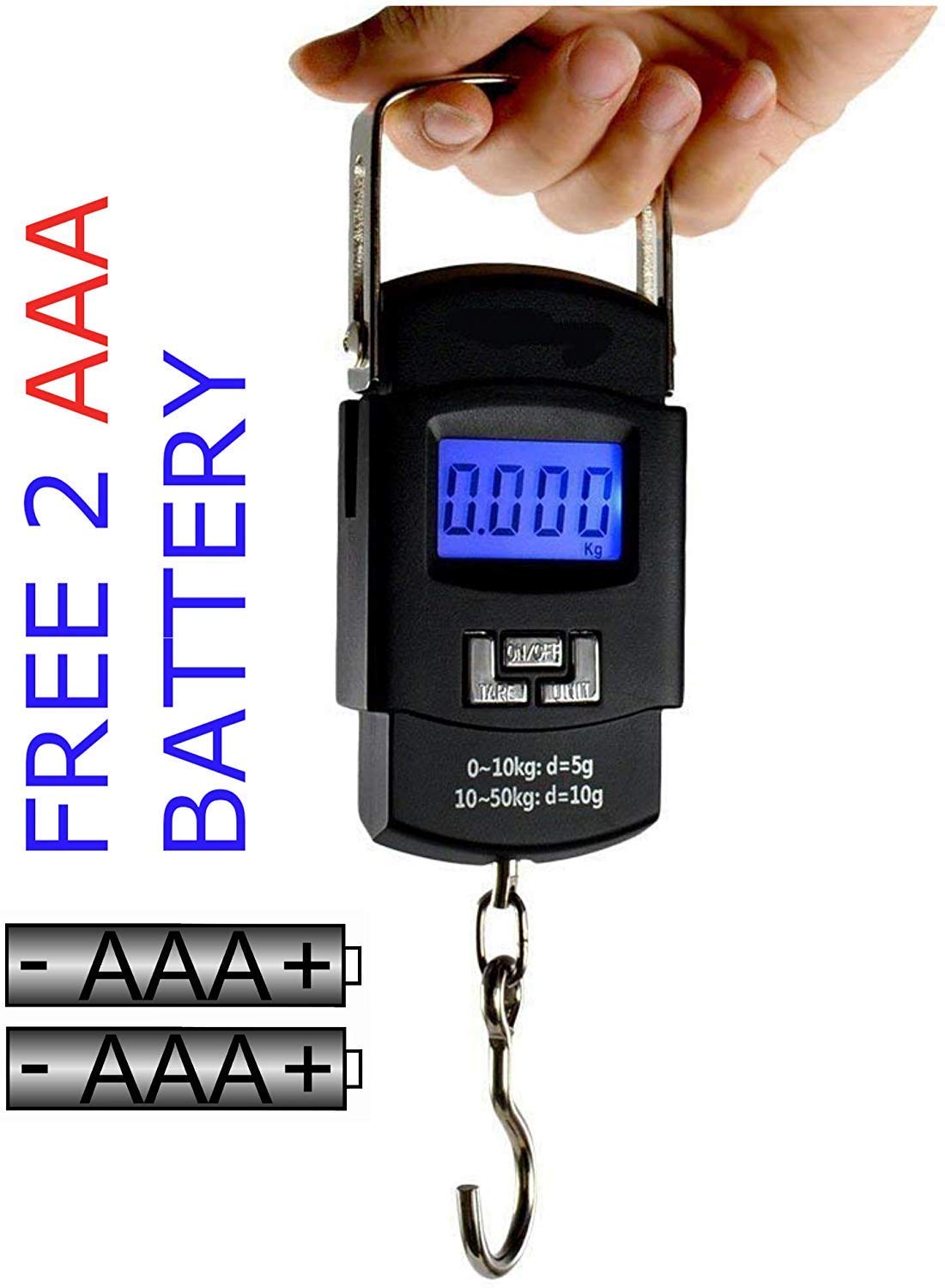 GLUN® Electronic Portable Digital LED Screen Luggage Weighing Scale, 50 kg/110 Lb For Multi-Purpose Use.