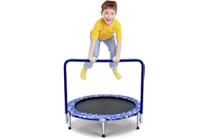 ‎COSTWAY COSTWAY φ92cm Mini Trampolin, Fitness Trampolin faltbar, Kindertrampolin bis 150kg belastbar, Gartentrampolin, Indoor- und Outdoortrampolin