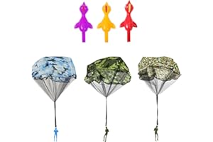 CVDYWDJIE Paracaídas De Camuflaje De 3 Piezas Y Pollito De Expulsión De 3 Piezas, Juguete Creativo para Niños, Juguete para Lanzar, Juguete para Exteriores