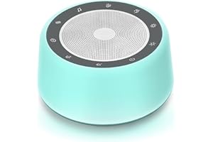Kipcush White Noise Machine mit Nachtlicht, Einschlafhilfe für Erwachsene und Babys, Wiegenlieder, Metallgitter und Vollständig Berührungsempfindliche Tasten, Timer und Memory-Funktionen, Plug In
