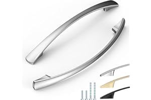 ELEBUILD 12 Pack, 128mm, Gebürstetes Nickel, Schrankgriffe, Elegante Küchengriffe, Möbelgriffe