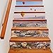 Produktbild GOUZI Die Treppe Selbstklebend 3D Treppe DIY Ballon Dekorationen wasserdicht Treppenlift, 18 * 100 cm * 6 pcs Abnehmbare Wall Sticker für Schlafzimmer Wohnzimmer Hintergrund Wand Bad Studie Friseur