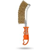 Solter Soldering Spike Brush &ndash; Cleaning Slag and Rust, Brass Steel Bristles, Ergonomic Handle, Professional and DIY