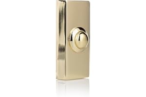 Byron DBW-21027 Pulsante a campana - Cablato - 2 fili - Colore ottone