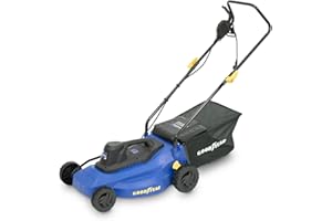 Goodyear – Tondeuse à Gazon électrique 1800W. Moteur 3200 TR/Min 210-230 V. Tondeuse à Gazon Filaire avec Largeur de Coupe de 40 cm. 71x48x29cm. Sac de Collecte 35 litres