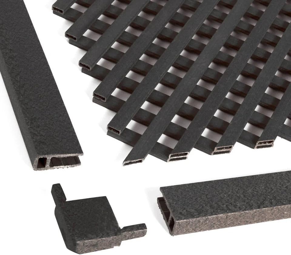 Pack INSTALACIÓN CELOSÍA Lop + 3 PERFILES + Kit ESCUADRAS Antracita 1X2 M