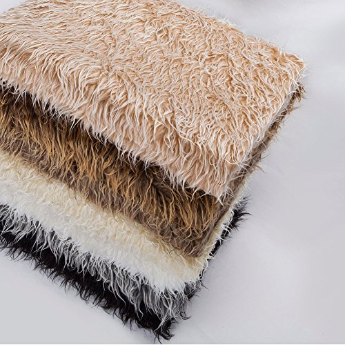 Neotrims Kunstfell Stoff, Furry Schaf Wolle, Fotografie, Fat Squares. Für die Fotografie Crafts & Apparel. 15 tolle dezente, natur & Bright Farben. Ganze Verkauf Preis, 5. Off-White, 1 Meter - 8