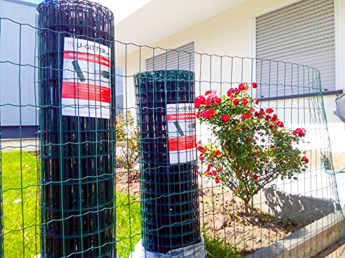 Schweißgitter, Schweißgitterzaun, Gartenzaun Grün, Wildzaun, Maschendrahtzaun, Gitterzaun. 25 m Rolle, Drahtstärke: 2,2 / 2,2 mm, Maschenweite: 50 x 50 mm (25 Meter Länge x 1200 mm Höhe) - 4