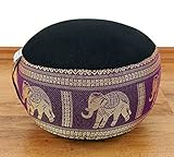 livasia Kapok Zafukissen, Sitzkissen, Yogakissen, Bodensitzkissen, Meditationskissen (schwarz/lila-Elefanten) livasia Kapok Zafukissen, Sitzkissen, Yogakissen, Bodensitzkissen, Meditationskissen (schwarz/lila-Elefanten)