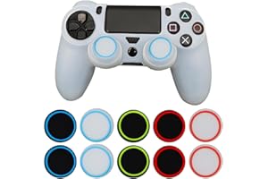 PHCOZY 10 Pcs Thumbstick Kappen Grip Set Caps für Xbox One, Series X/S Steam Deck und Playstation 5 Controller Joystick Schutz und Aufsätze als Zubehör für PS4 und PS5 Controller