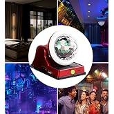 DLK-2030 Solar Şarjlı Taşınabilir Disko Topu, 360&deg; D&ouml;nen RGB LED Işık, Parti, Ev ve Kamp Uyumlu
