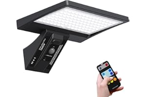 YD LIFE 1200LM 104LEDs Lampe Solaire Exterieur, 5200mAh Lumière Solaire Extérieure avec Détecteur de Mouvement IP65 Eclairage Exerieur Solaire Projecteur LED pour Jardin, Garages, Allées, Portes d'entrée