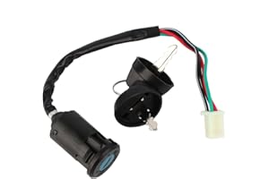 KEENSO Interruptor de Encendido de 4 Pines Macho, 4 Cables para 50 70 90 110 125 cc Todoterreno Motocicleta ATV Dirt Bike Scooter Eléctrico neiman quad 4 fils