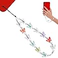 BOXOB Handyanhänger Mit Schmetterling - 2er Set Mit Kristallperlen | Handgelenk Lanyard Für Phone Cases