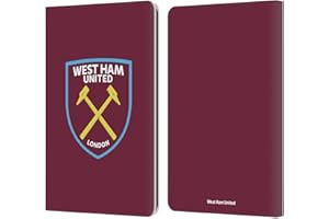 Head Case Designs Officially Licensed West Ham United FC Full Colour Crest Leather Book Wallet Case Cover Compatible With Kindle Paperwhite 1/2 / 3