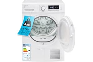 Bomann® Kondenstrockner 8kg | Waschtrockner mit 13 Programmen & 109L Volumen | Trockner mit Trocknungsgrad-Intensitätsstufe | Wäschetrockner mit Programm-Startvorwahl: 1-24 h | WTK 7181
