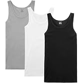 NUOZA Men's Tank Top Pack of 3/5 Cotton Sleeveless Body Jersey