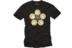 MAKAYA Sheldon T-Shirt - Maglietta Pierre Feuille Ciseaux Spock Uomo