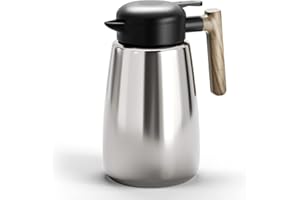 Thermal Coffee Carafe Jugs, UYOTBKEUB 1.8L 304 Stainless Steel Insulated Coffee and Tea Pot,Coffee Warmer Drink Dispenser for Coffee,Tea,Beverage