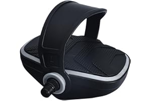 YBEKI 1 paire de pédales de vélo d'appartement de qualité supérieure avec sangles, broche 9/16",14,3 mm